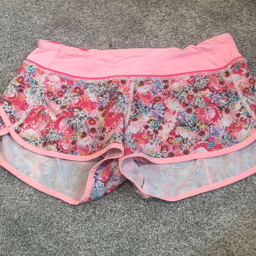 lululemon athletica Pink Floral Women Shorts